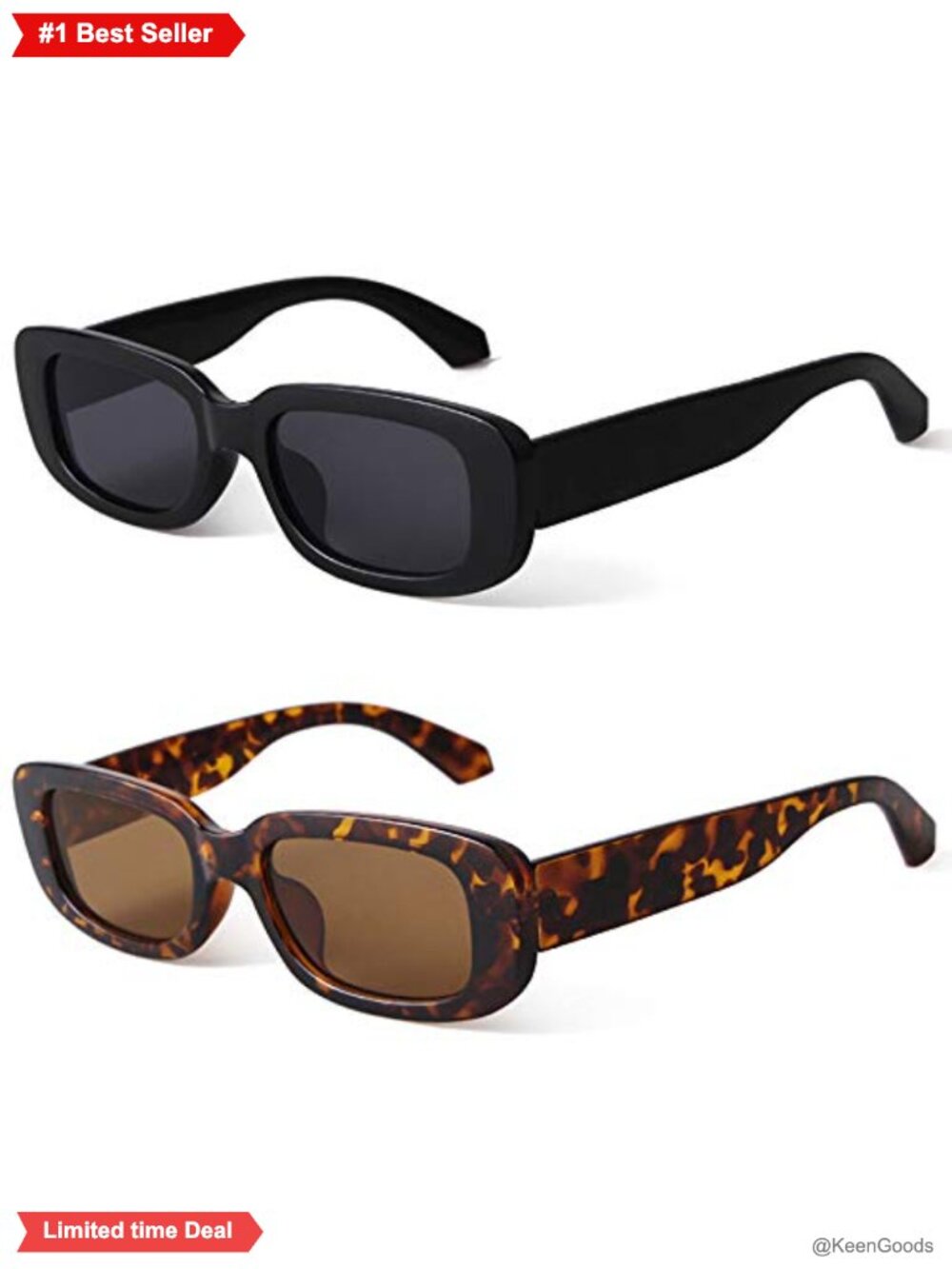 Retro Square Sunglasses UV Protection Full Frame Unisex Adult